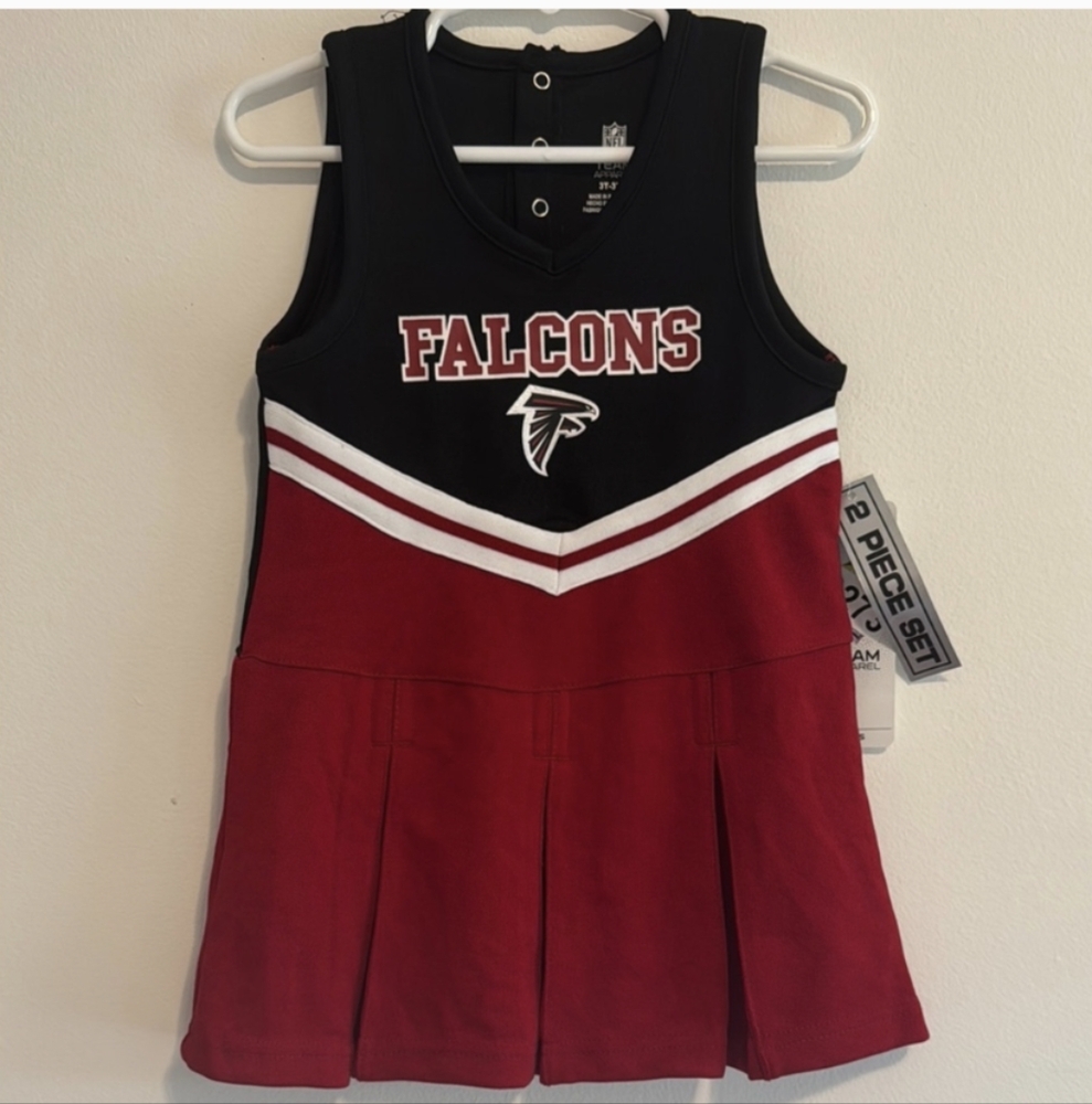 NFL Atlanta Falcons Black and Red Cheerleading Outfit